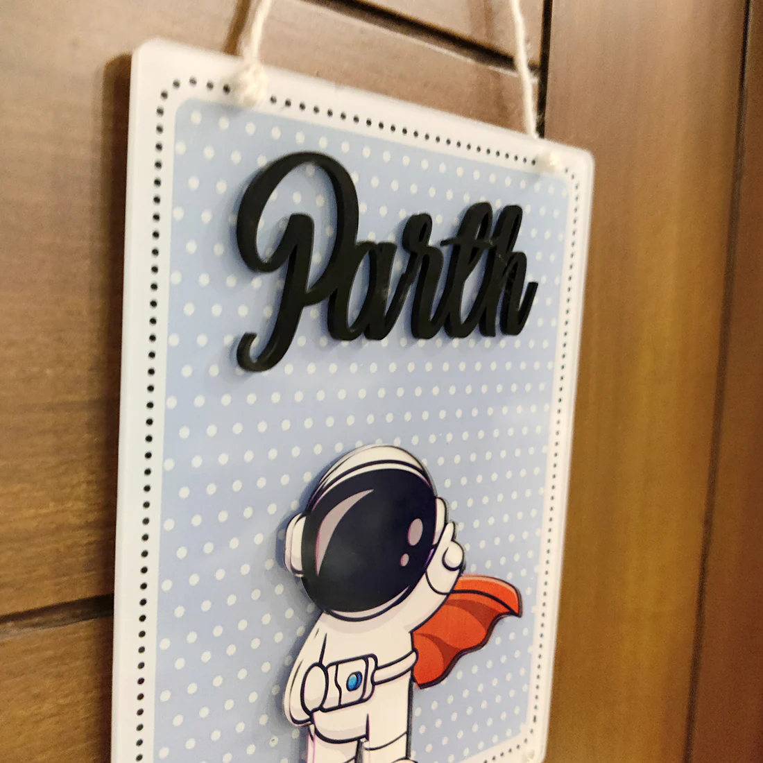 Astronaut Theme Name Plate with Tassle - Image 2