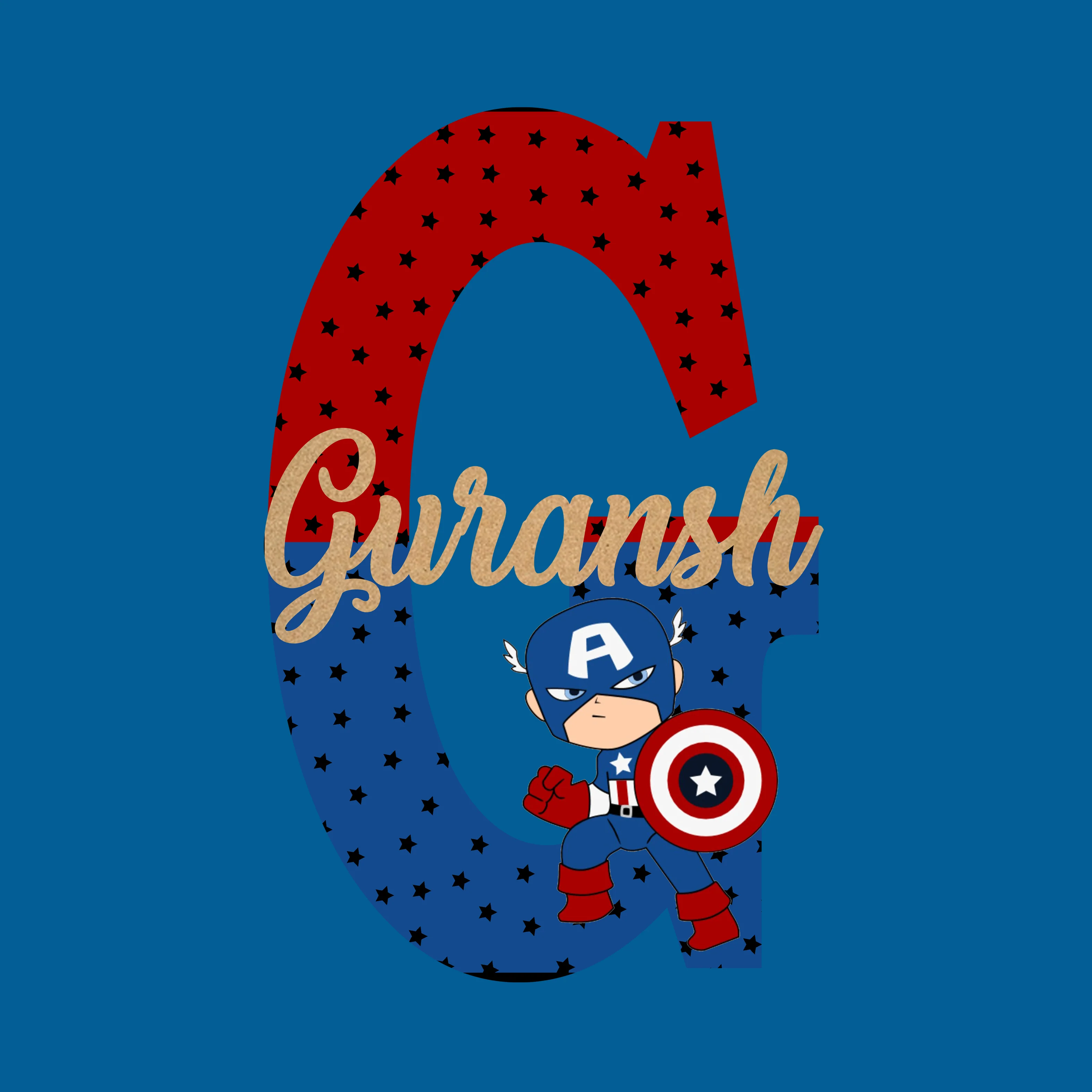 Captain America Theme Name Plate - Image 2