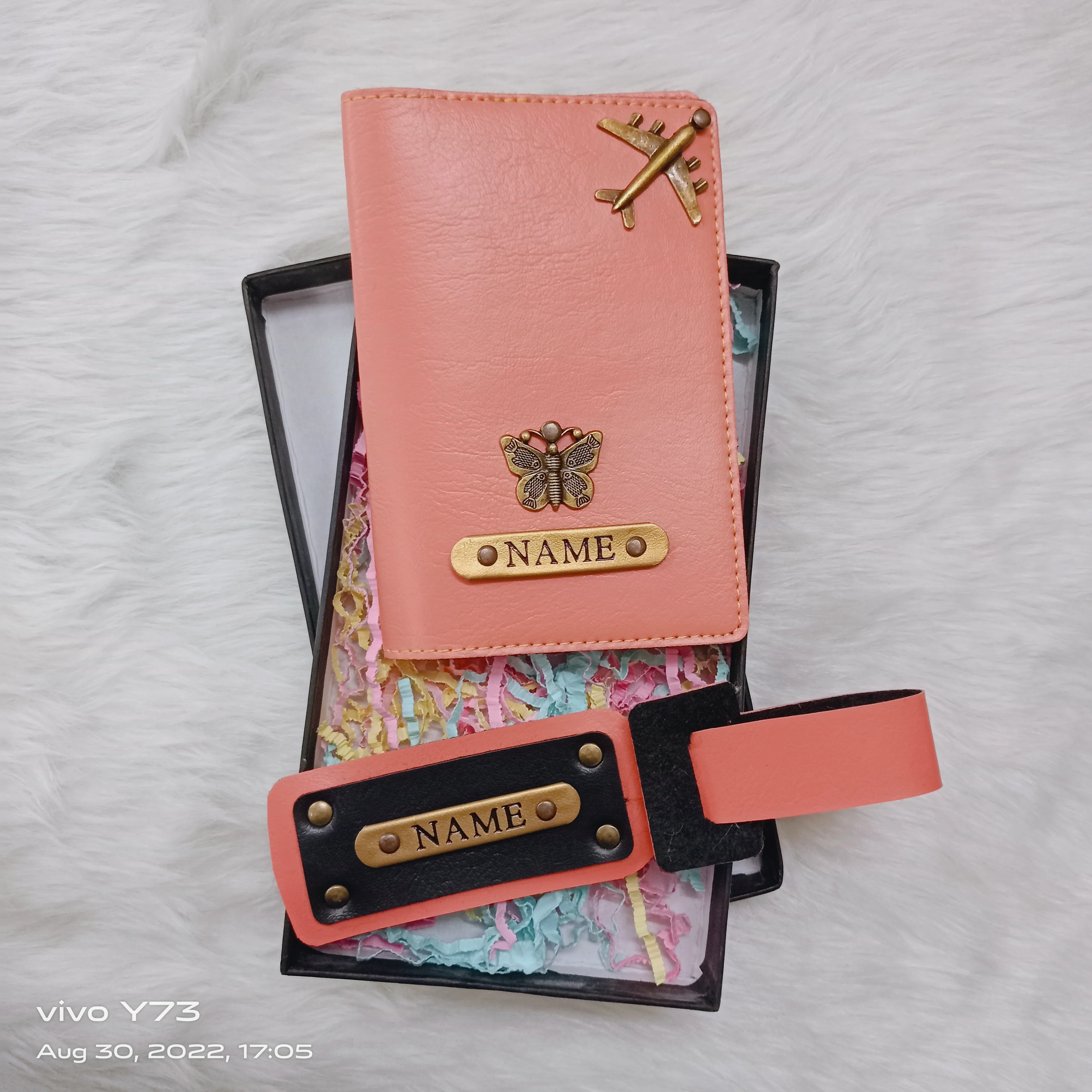Set of Customised Passport Cover and Luggage Tag - Image 8