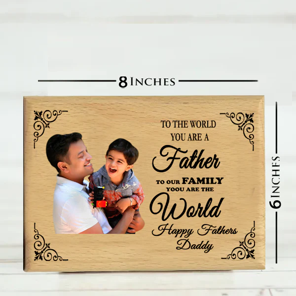 Father's Day Special Photo Frame in Wood(Size 6X8 Inches) - Image 3