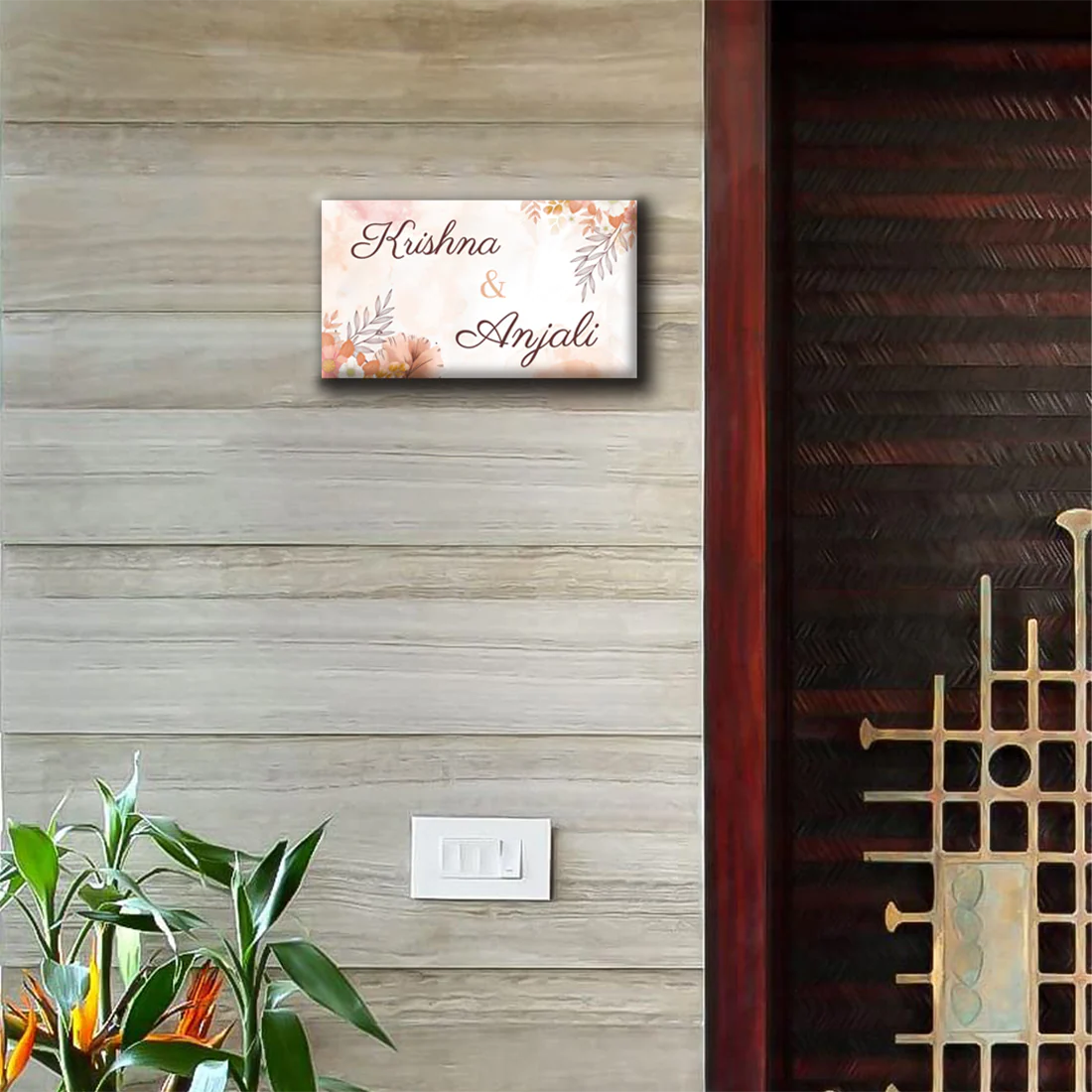 Blossom Circular Name Plate