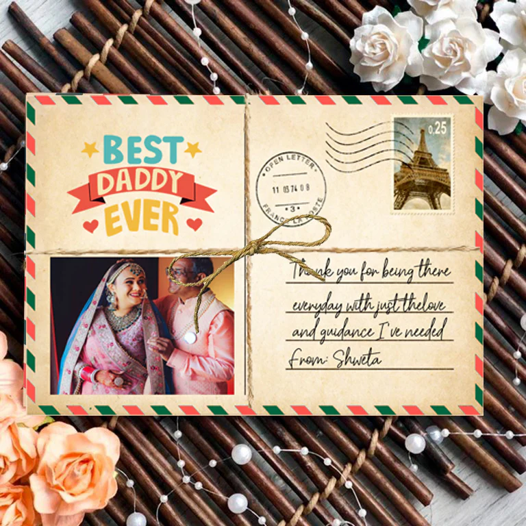 Personalised | Father’s Day | Wooden Postcard - Image 3