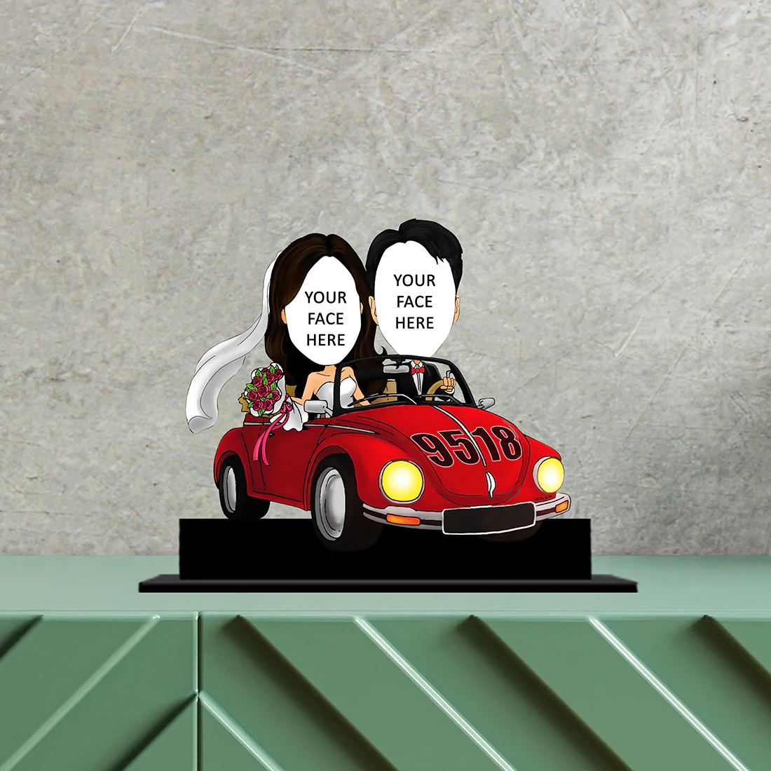 Personalized Travel Loving Couple Caricature - Image 2