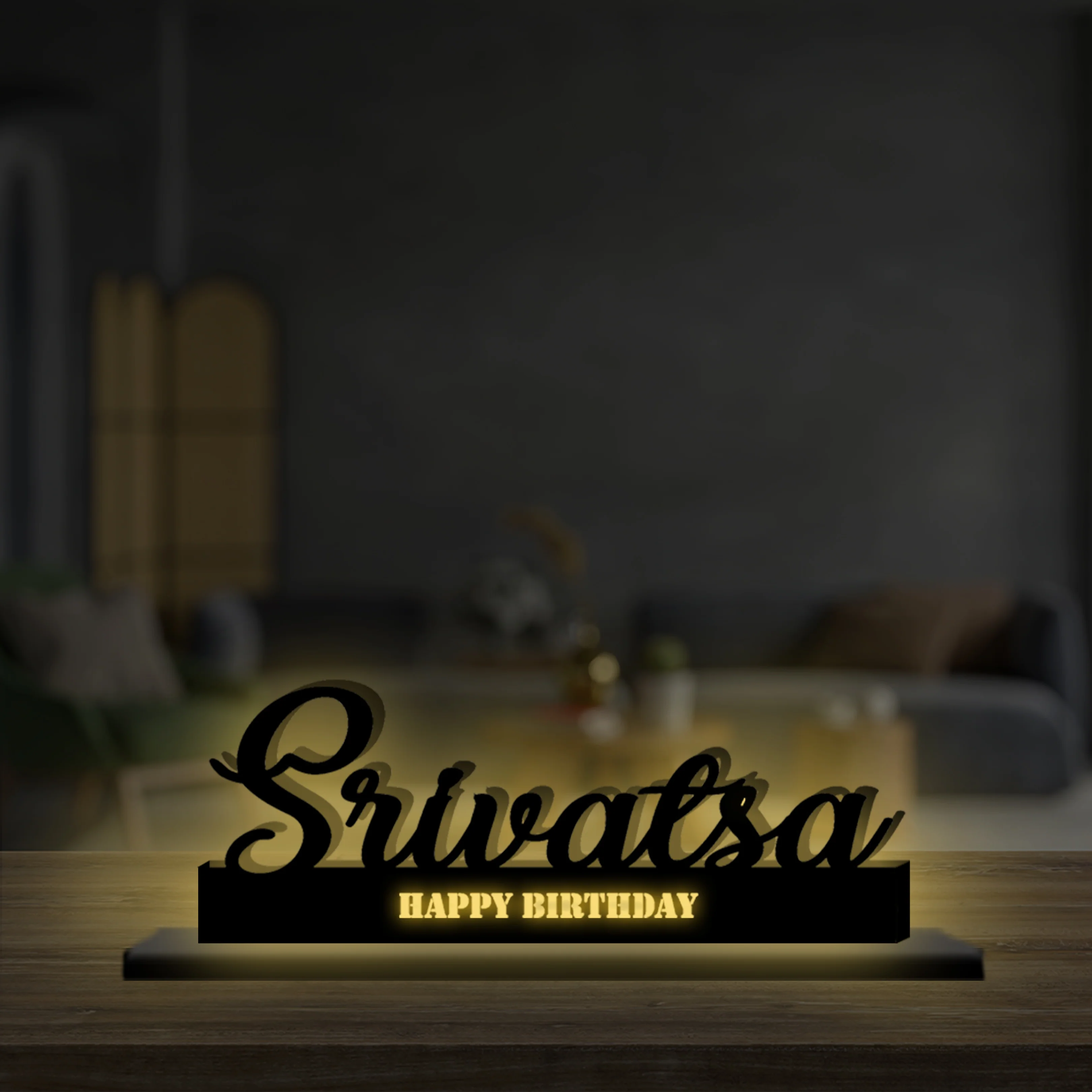 Custom Made Name Lamp For Table - Image 2