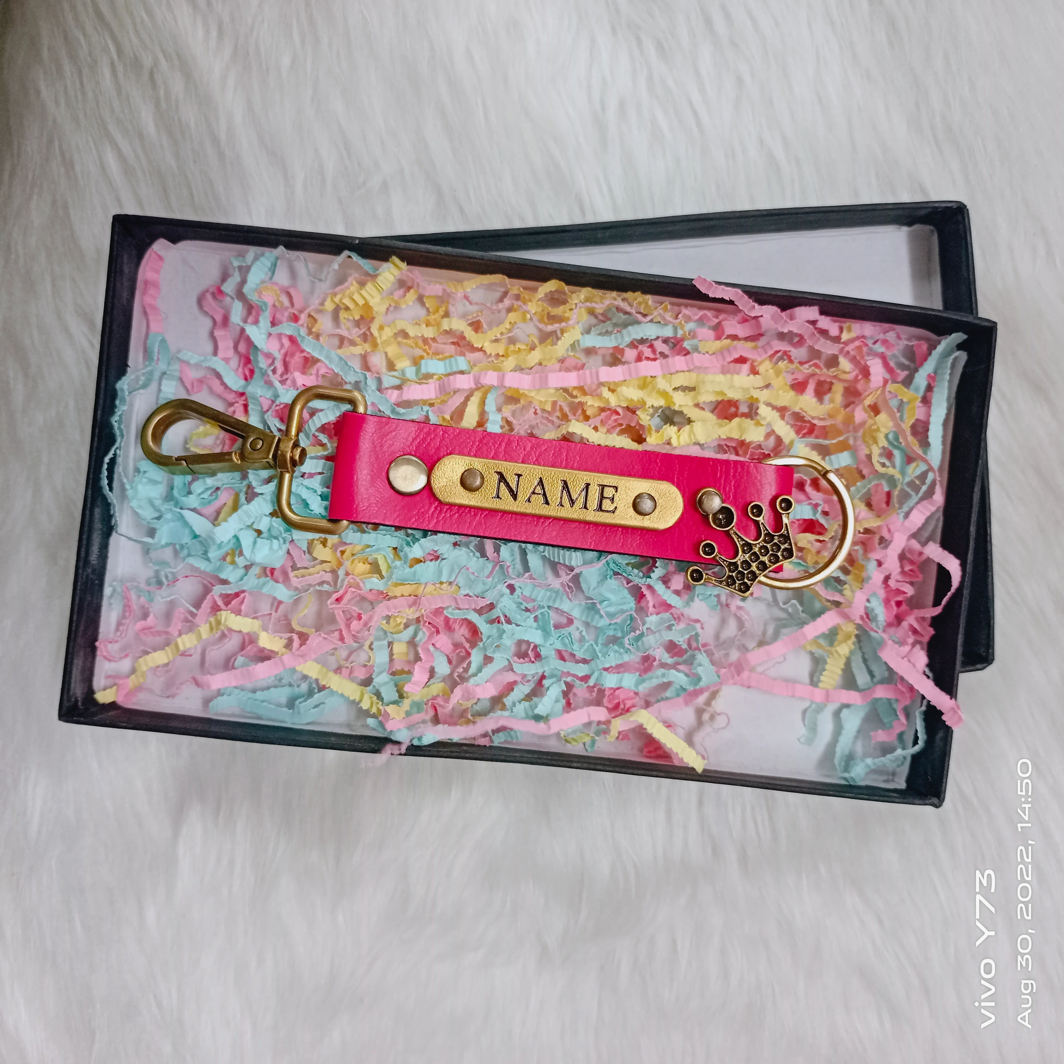 Customised Name PU Keychain