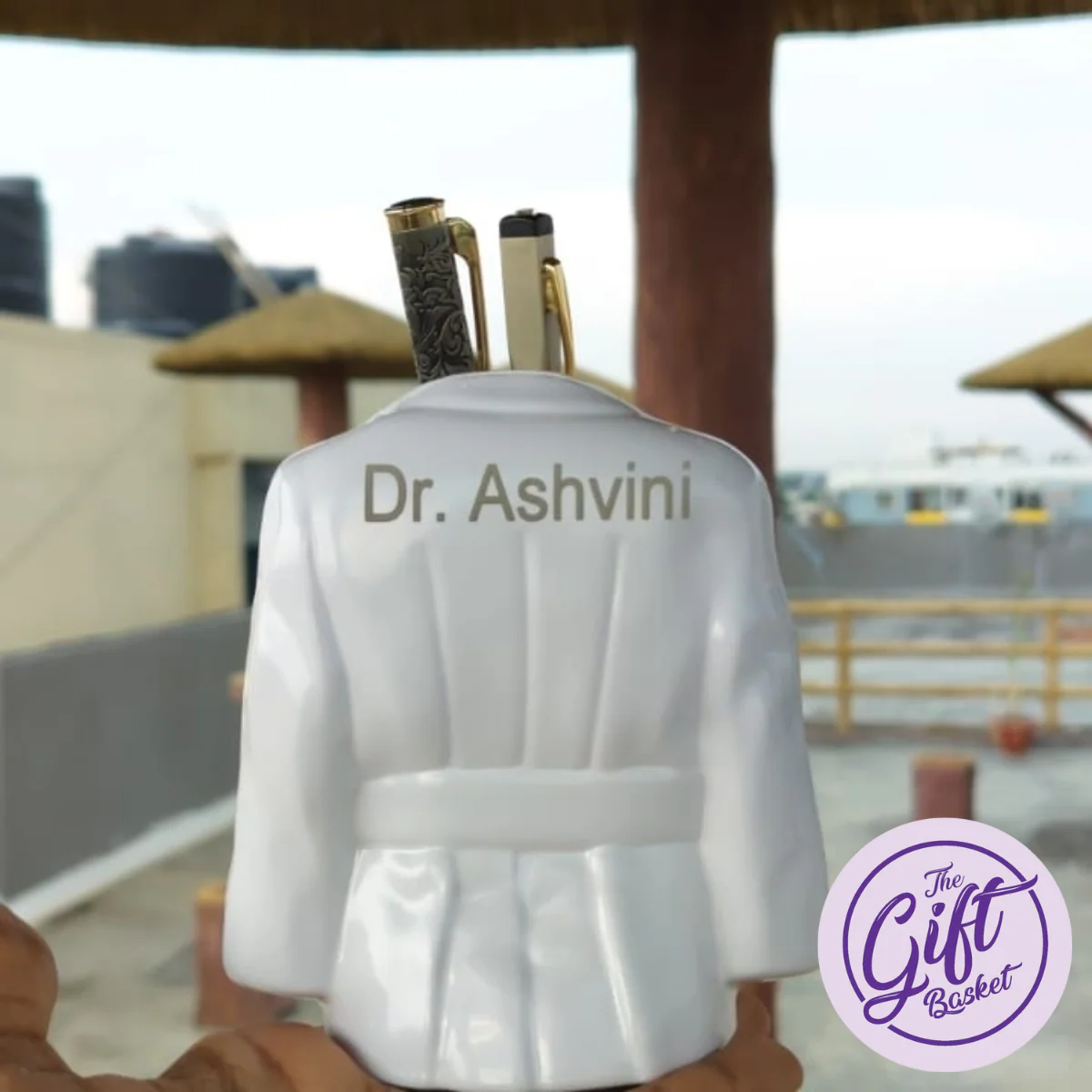 Doctor Coat Pen Stand with Name Customization - Image 2