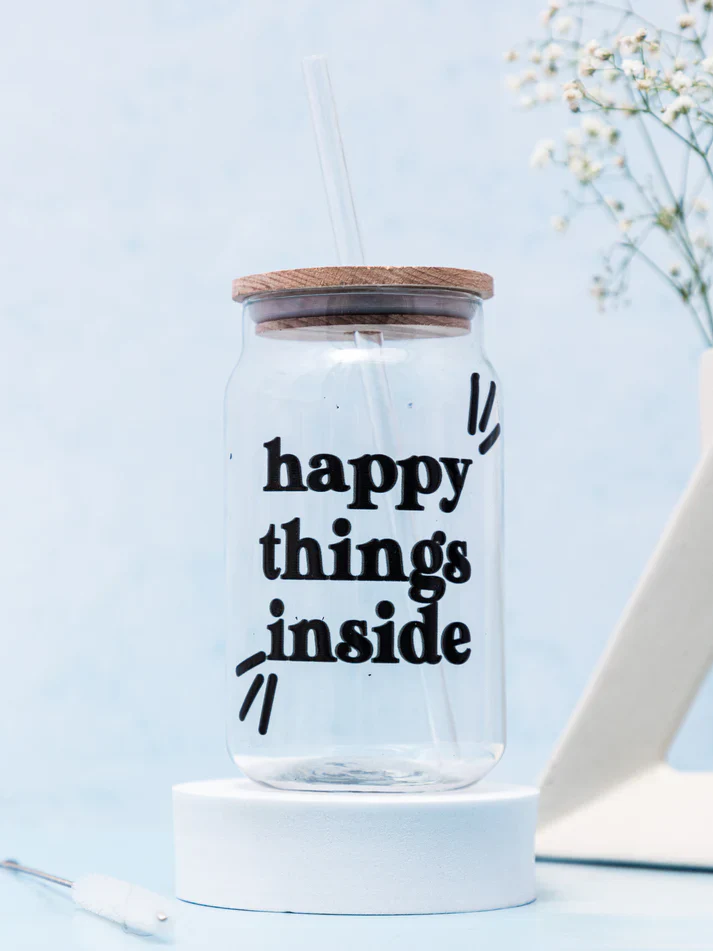Happy Things Inside Glass Can - Image 2
