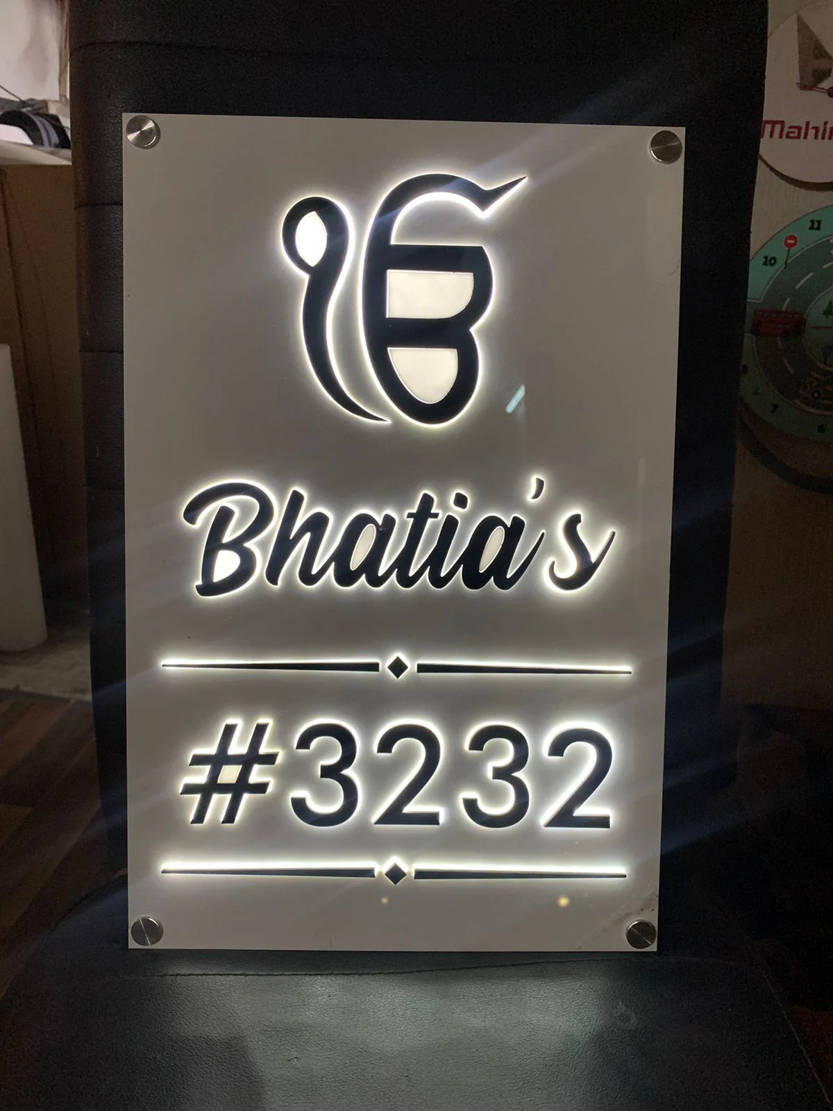 Ik Onkar Led Name Plate With Name - Image 2