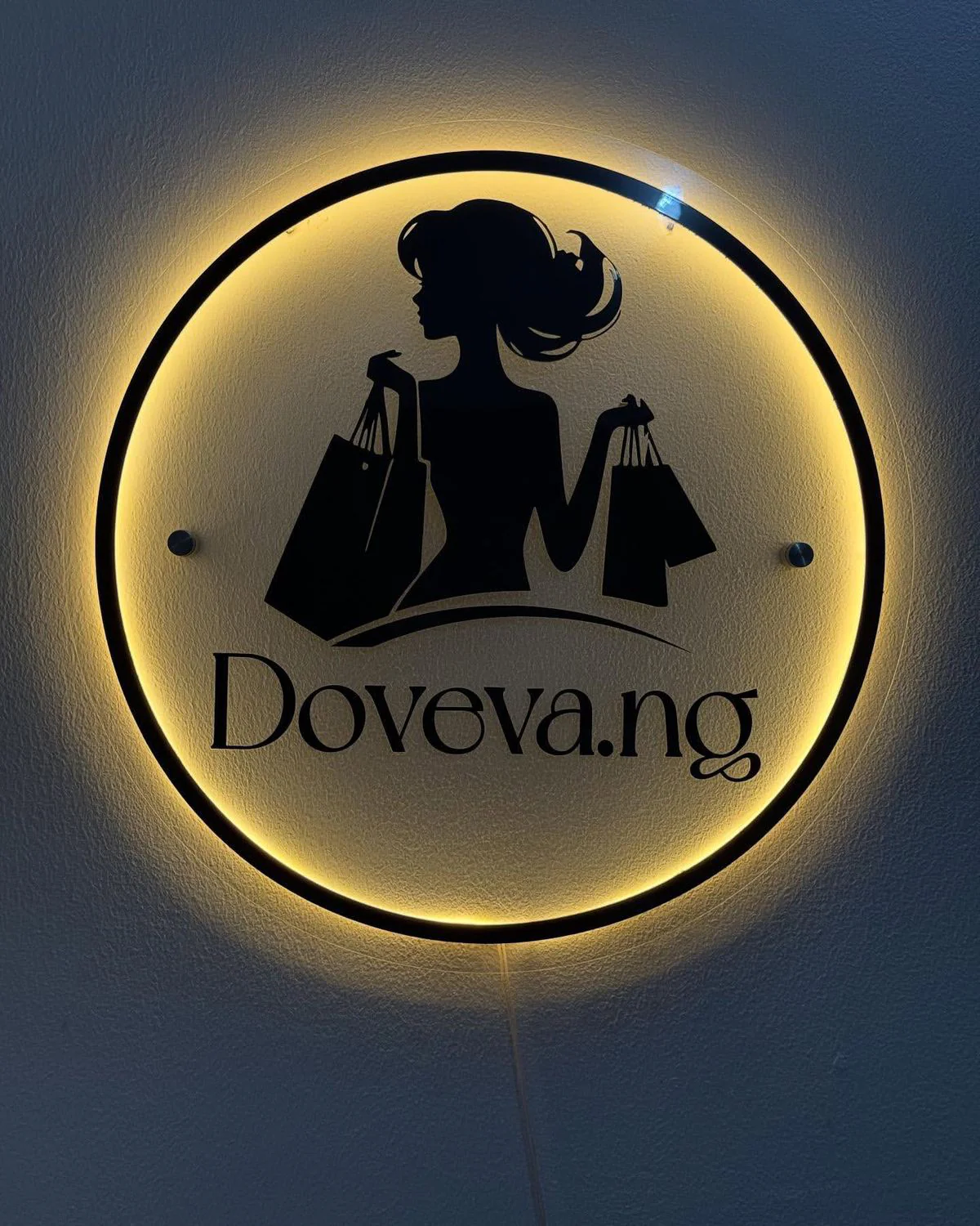 Led Transparent Name Plate with Neon on boundary - Image 2