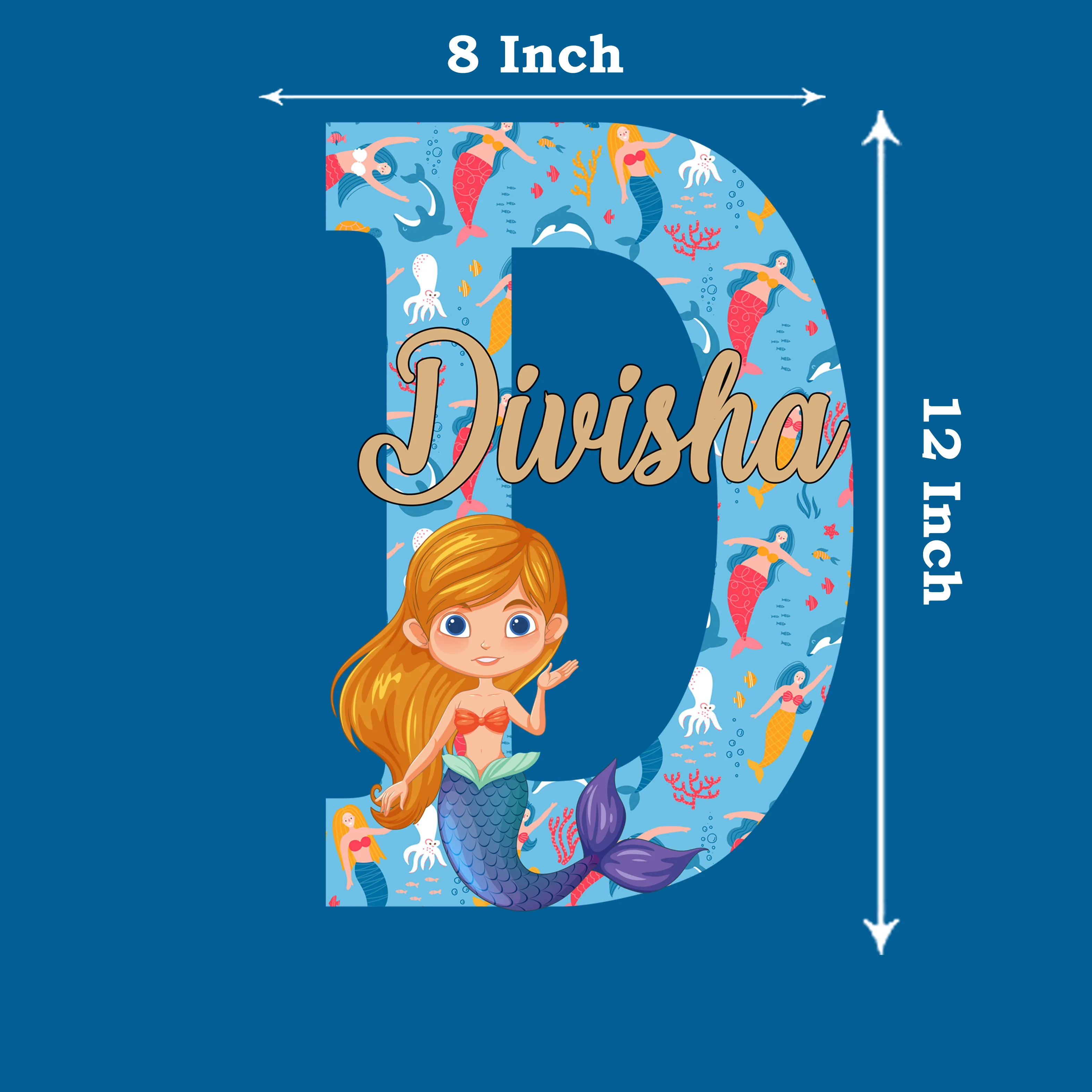 Mermaid Theme Name Plate - Image 3