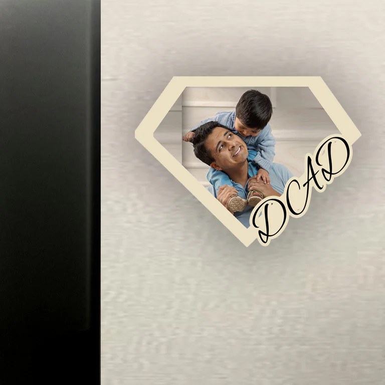 Personalised | Superhero Dad Shield | Fridge Magnets