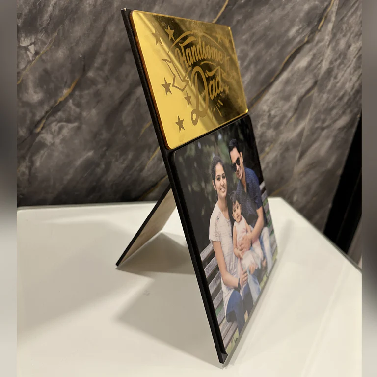 Personalized Wooden Table Top Photo Frame With Customise Text - Image 2
