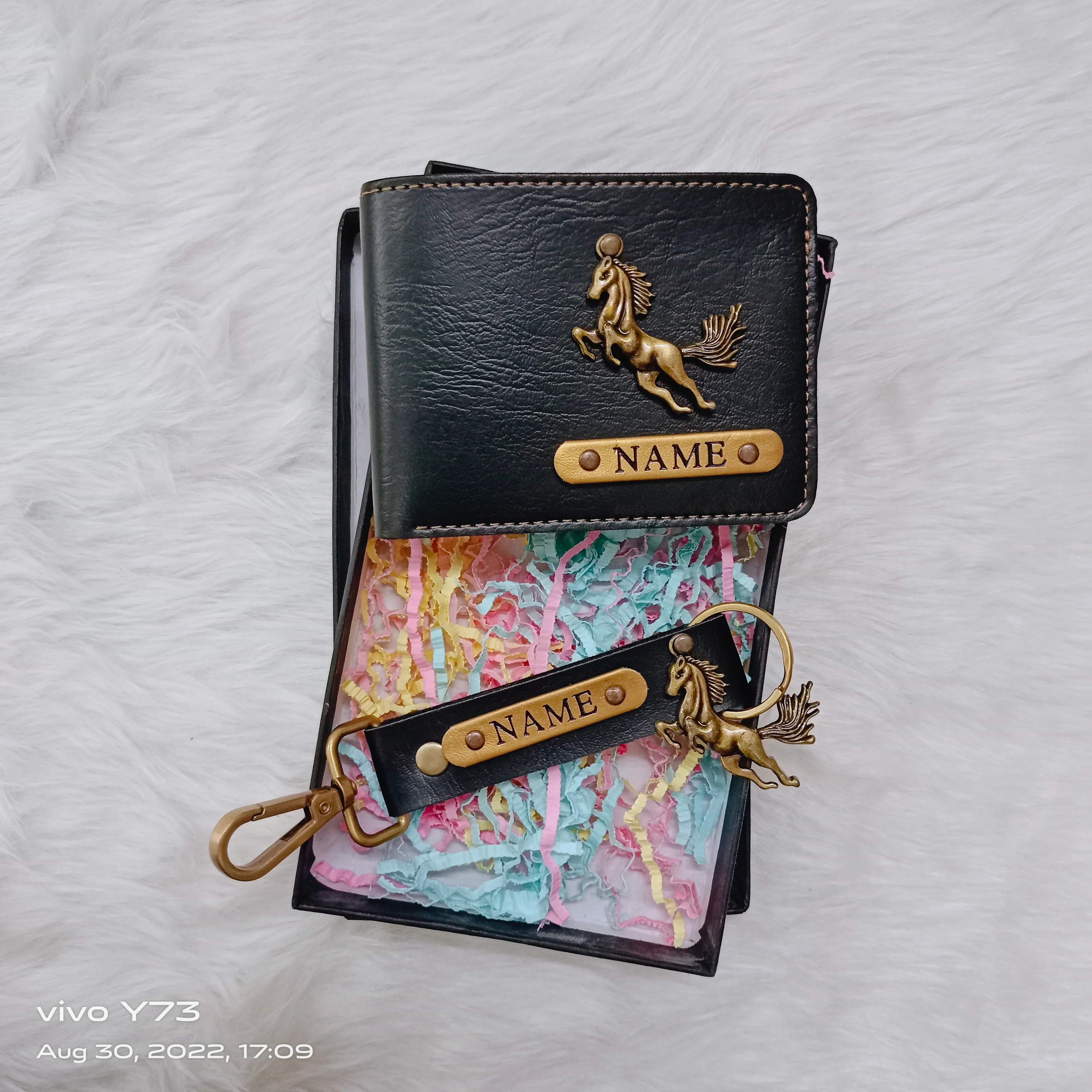 Set of Customised Name Wallet and Name Keychain - Image 3