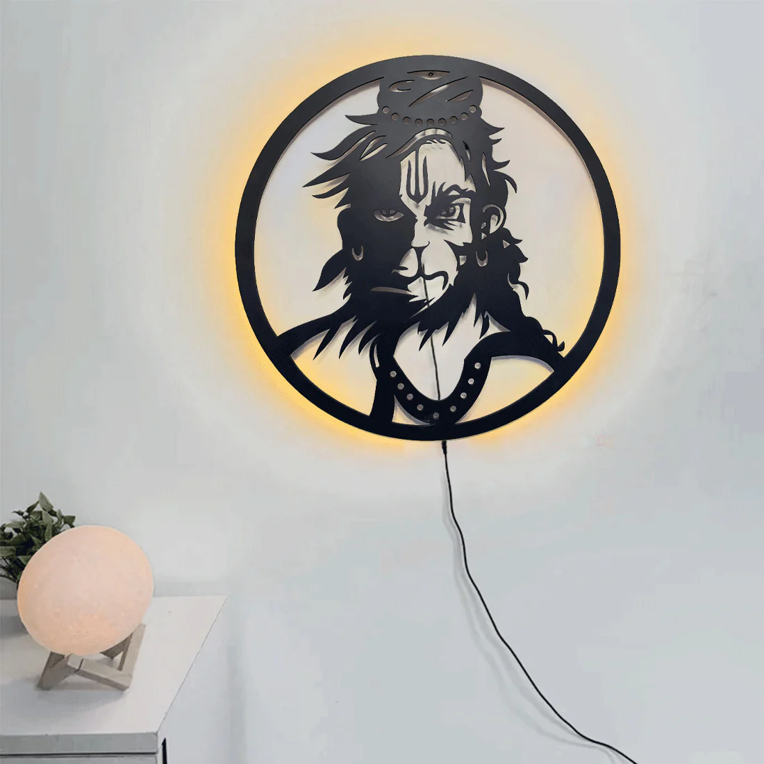 Bajrang Bali Ji Led Light For Wall Decor - Image 3
